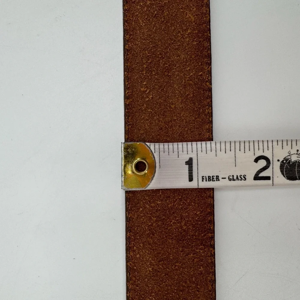 Vtg 90s Brighton Belt Womens S Brown Leather Gold Silver Buckle 1993 Western
